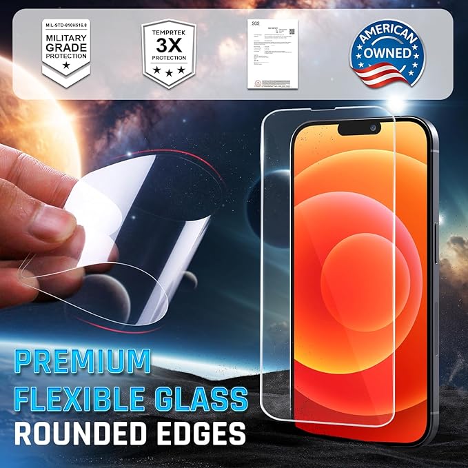2 Pack iPhone 12 Pro Max Simple Screen Protector Privacy 9H Military Grade Scratch Fingerprint Resistance Anti-Glare Shatterproof Tempered Glass Anti-Spy Easy Installation Bubble Free