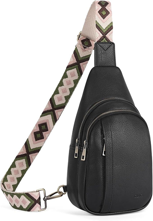 CLUCI Crossbody Bags for Women Men,Leather Sling Bag Cross Body Backpack for Woman Gifts for Women Birthday Unique