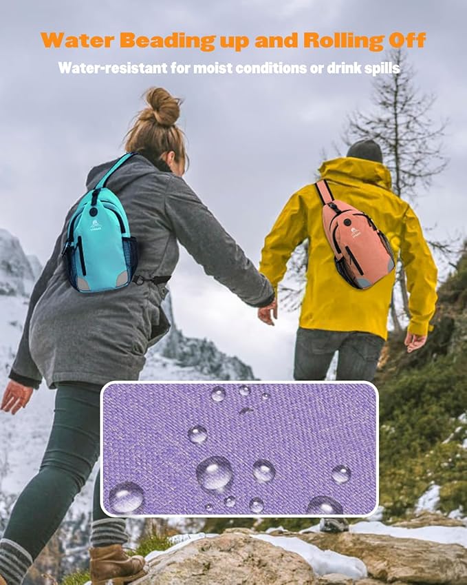 Sling Bag for Women, Crossbody Bag for Men, Cross Body Hiking Backpack, Travel Daypack, Chest Pack with Chest Phone Holder