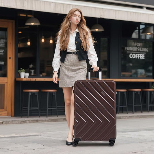 Luggage Sets 5 Piece, Suitcases with Wheels, ABS Hard Case Luggage with TSA Lock Spinner Wheels, Carry On Luggage Set(5 Piece Sets (20"/24"/28"/DB/TB))