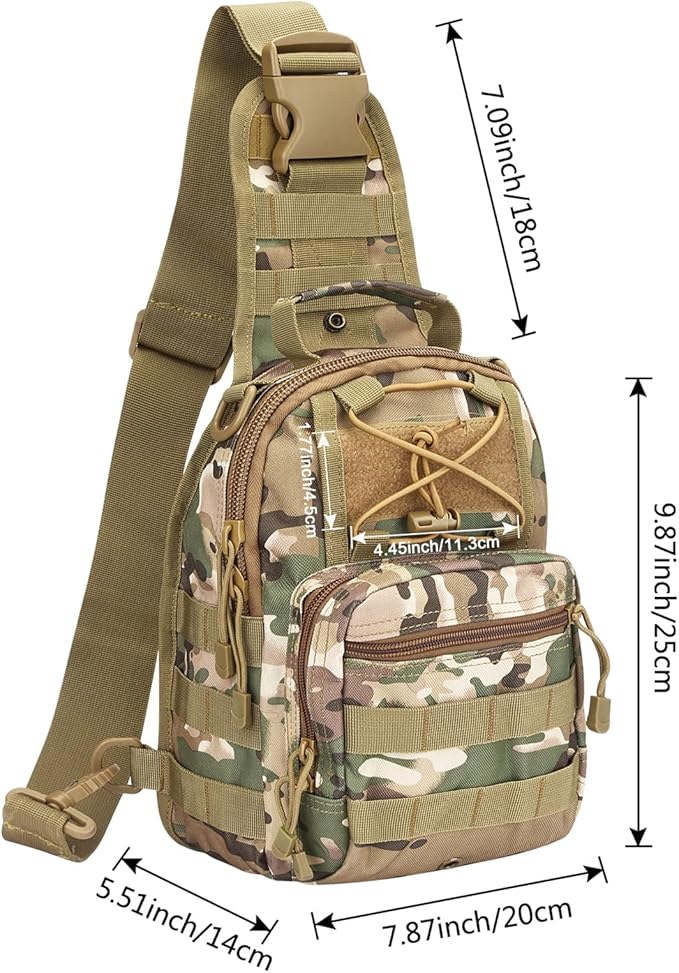 G4Free Outdoor Tactical Bag Backpack, Military Sport Bag Pack Sling Shoulder Backpack Tactical Bag for Every Day Carry