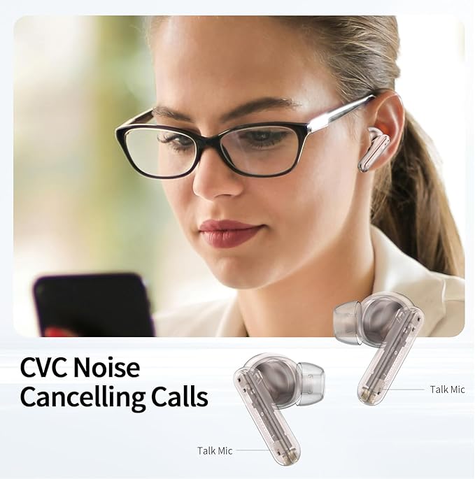 SoundMAGIC T80BT ANC True Wireless Earbuds with Hi-Res Audio,Hibrid Active Noise Cancelling, ENC Call Clarity, 20H Playtime, IPX5 Waterproof, Ultra-Comfy Fit for Sports/Work/Gaming (Pink)