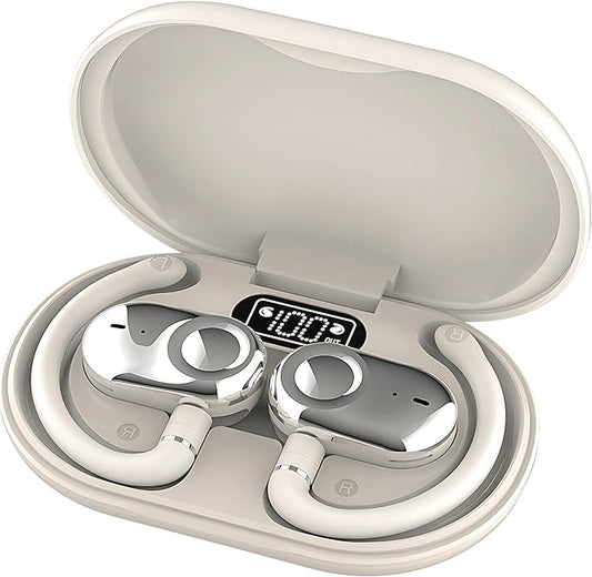 Open Ear Earbuds, Open Ear Headphones with 16mm Speakers, Bluetooth 5.4 Wireless, Biaxial Rotation, Lightweight, 20H Playtime, Over Ear Bluetooth Headphones for Running, Workout, IPX5 Waterproof