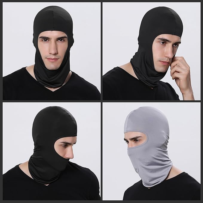 Pukavt 3 Pack Balaclava Face Mask, Ski Mask for Men Women, UV Protection Windproof Scarf for Motorcycle Snowboard Cycling