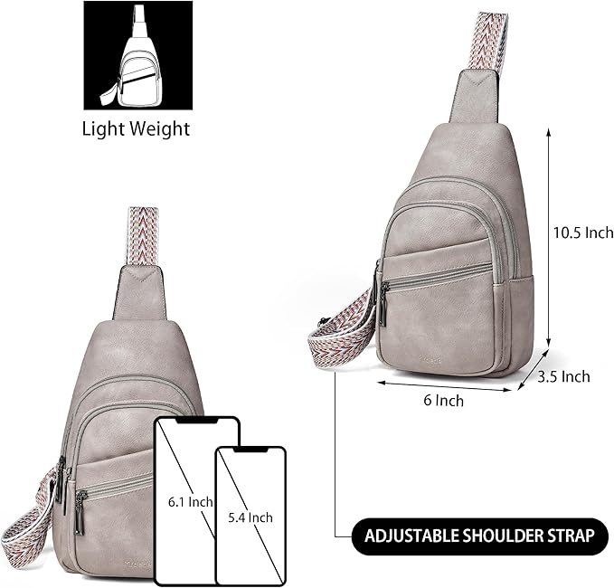 Sling Bag Crossbody Bags for Women Small Cross Body Bag Fanny Packs Chest Sling Purse for Daily Travel Leisure Sport