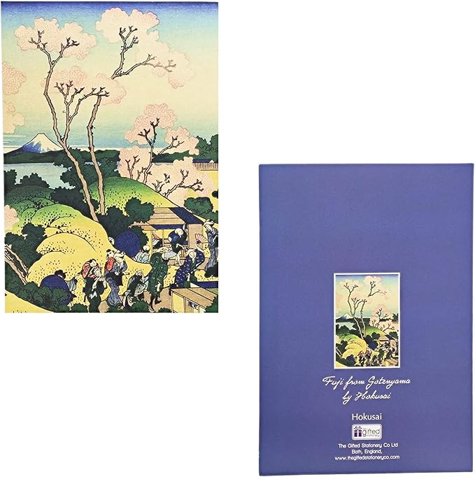 The Gifted Stationery Assorted Greeting Card Box - Blank Interior Note Cards & Envelopes - Hokusai Japanese Stationery for Thank You & Birthday Notes - All-Occasion Greetings - 36 Count, 3.5 x 5 In