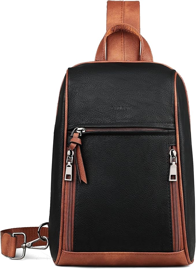 FADEON Sling Bag for Women Crossbody Purse Sling Bags, Designer Sling Purses Medium Travel Multi-Pocket Sling Backpack