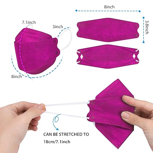 Borje KN95 Face Masks 50 Pack,Breathable Comfortable and Disposable KN95 Mask,Masks for Adults