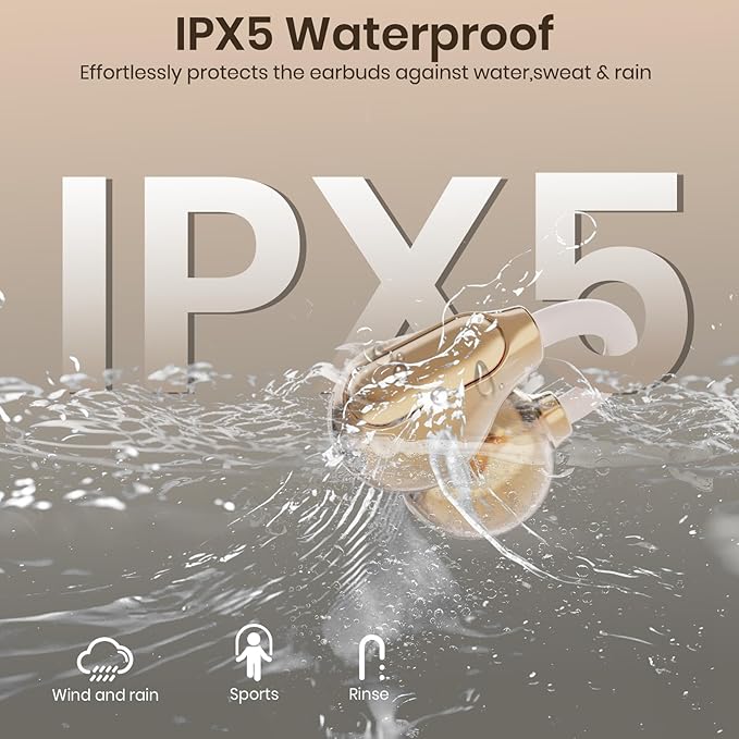 Clip On Earbuds, Wireless Open Ear Earbuds Headphones, Bluetooth 5.4, 11 mm Driver, HiFi 3D Stereo, Tap Control, Ultra-Light 3g Fit, IPX5 Waterproof Sport Earphones for Workouts and Daily Use