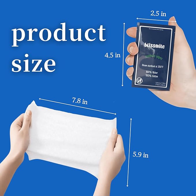 Mini Travel Wipes - 100% Water - Individually Wrapped - For Hand, Face & Body - Unscented Wet Wipes for Adults & Kids, Baby with Sensitive Skin - Feminine Wipes for Women, On the Go Essentials, 220 ct