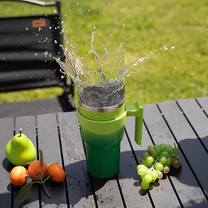 BJPKPK 20oz Tumbler With Handle Stainless Steel Insulated Tumbler Cups With Lid And Straw For Home, Office or Car,Black