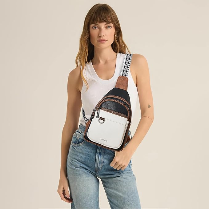 7L Sling Bag for Women Men Vegan Leather Crossbody Bags Fanny Pack Purse Backpack Over Shoulder Bag Travel Anti Theft