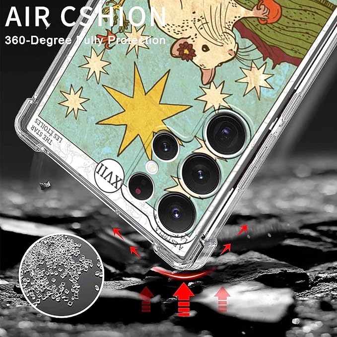 Case for Samsung Galaxy S23 Ultra with Tarot Card Design,Aesthetic Cute Rat Pattern,Trendy Soft TPU Bumper Phone Cover,6.8"(Rat,S23U)