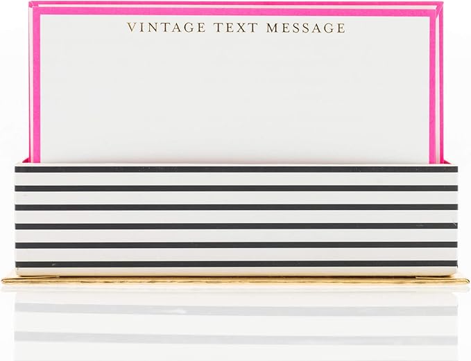 Graphique Vintage Text Flat Notes, "Vintage Text Message" Message – Note Card Stationery Embellished w/ Gold Foil, 50 Note Cards, Matching Envelopes for Thank You Notes and Invitations, 5.625" x 3.5"
