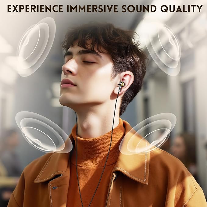 Earbuds Wired with Microphone, 5 Pack Wired Headphones with Powerful Heavy Bass, High Definition, Earphones 3.5mm Jack