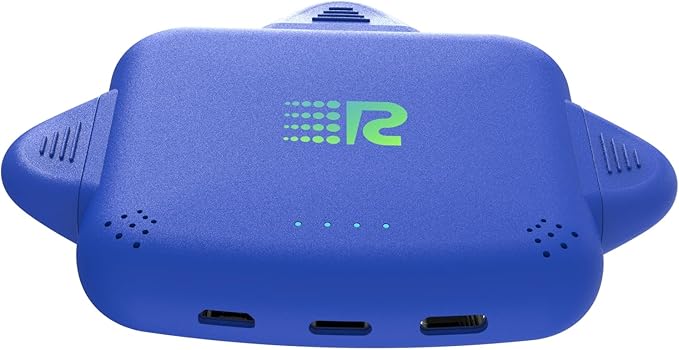 Universe 3 in 1 Portable Charger – 3300mah, 2.4A High-Speed Fast Charging Compatible with iPhone and Android Lightning, Type C, Micro-USB Charges 3 Devices at a Time Pre-Charged RC33 Blue