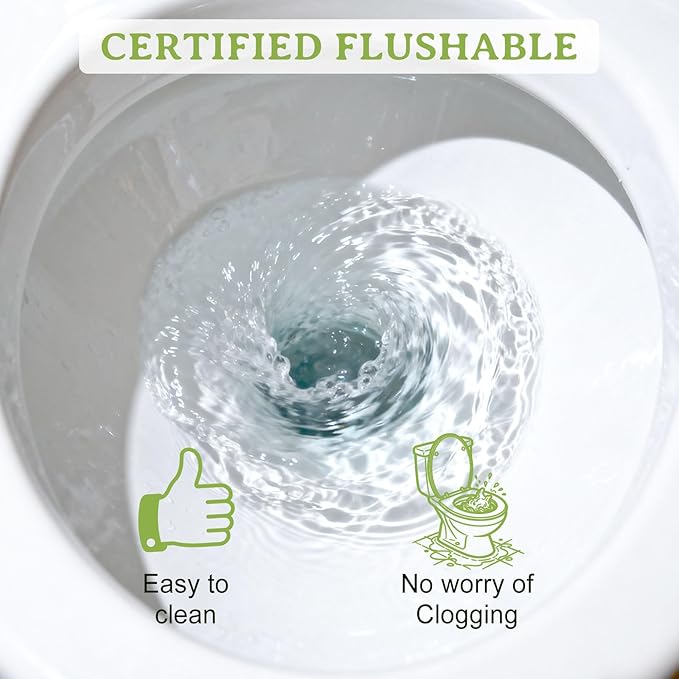 twoworld Flushable Wipes Travel Size Individually Wrapped for Women and Men,Unscented Wet Wipes Travel Size for Adult,Women,Men,Girl and Homeless (green,pack of 50)