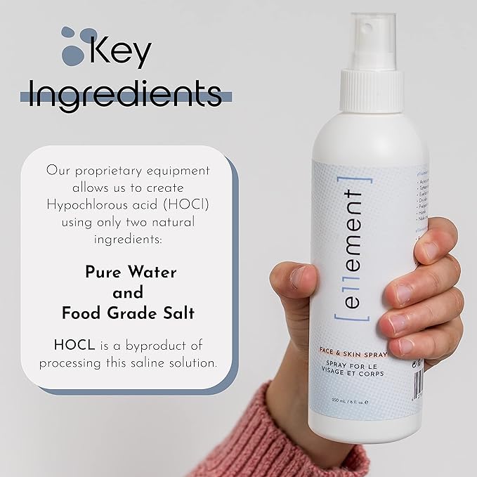 Hypochlorous Acid Face and Skin Spray - HOCL- Safe for use on Acne Prone Skin - Eczema - Dry Scalp -Toner - Eye & Lash Cleanser - Face and Hand Cleanser (Feature Pack - 3 Bottles)
