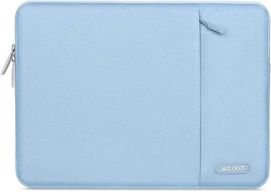 MOSISO Laptop Case 14 inch, 14 inch Laptop Sleeve Compatible with HP Lenovo Dell ASUS Acer, HP Stream, Dell Latitude, Lenovo IdeaPad, Polyester Vertical Computer Sleeve Bag with Pocket, Air Blue