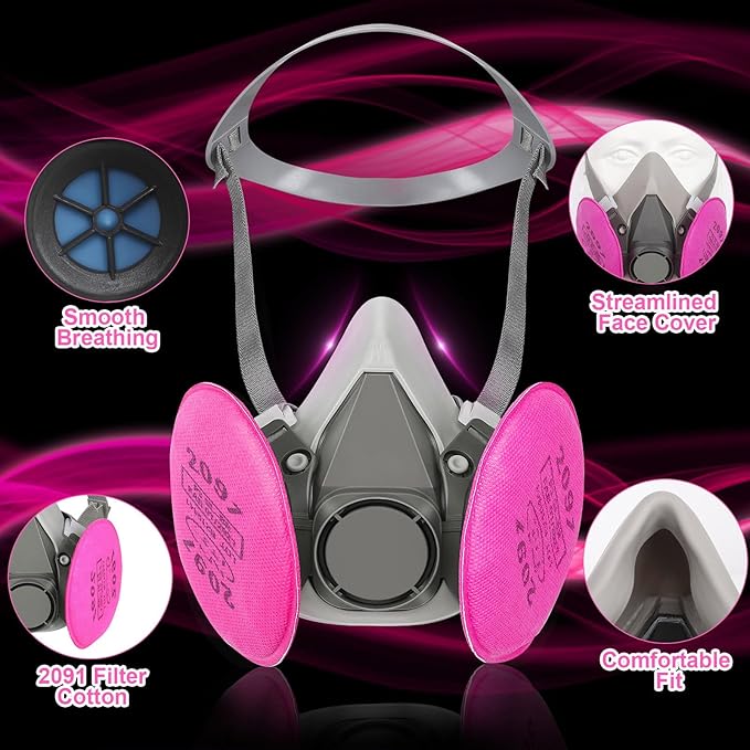 Full Face Respirator Mask - Gas Masks Survival Nuclear and Chemical for Asbestos, Fume, Resin, Dust and Chemical