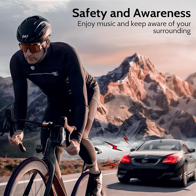 Open Ear Headphones Earbuds Wireless 5.3 Bluetooth Earbuds with LED Digital Display IP55 Waterproof, Wireless Headphones Touch Control Sport Earbuds for Running, Cycling, Gym, Hiking, Gift