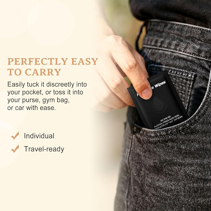 twoworld Flushable Wipes Travel Size Individually Wrapped for Women and Men,Unscented Wet Wipes Travel Size for Adult,Women,Men,Girl and Homeless (black,pack of 200)