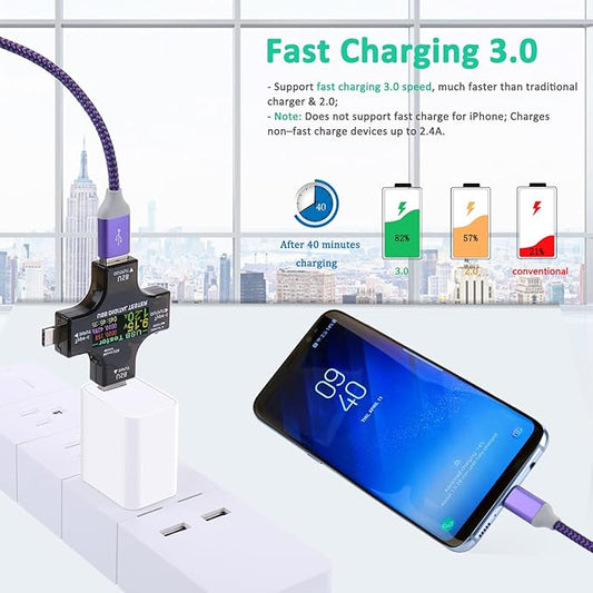 Fast Charge 3.0 Wall Charger, 18W USB Wall Plug 3A Fast Charging Block Power Adapter Compatible with Wireless Charger iPhone 16 15 14 Pro Max 13 12 11 XR Galaxy S23 S22 A03s, 4Pack White