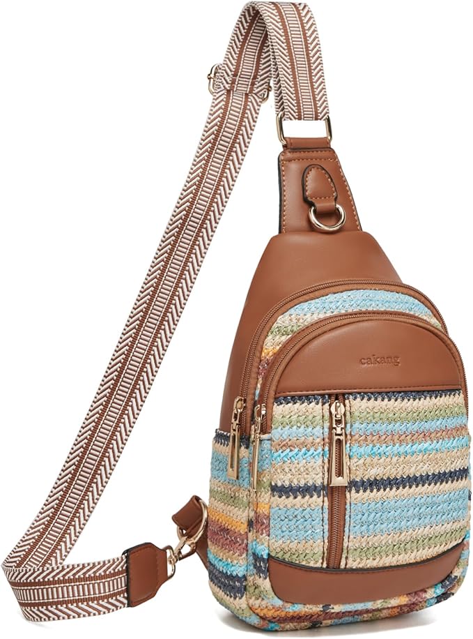 Womens Sling Bag Crossbody Bags for Women Vegan Leather Sling Backpack Daypack Fanny Pack Crossbody Purse Travel