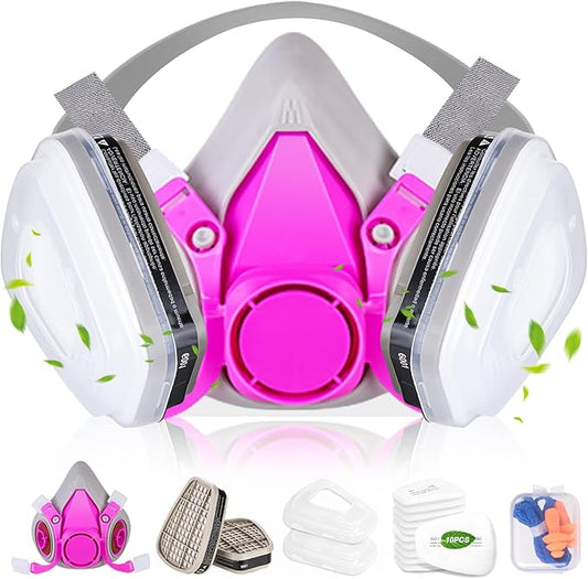 Respirator Mask with Filters, Gas Masks Survival Nuclear and Chemical - Reusable Respirator for Vapors, Painting