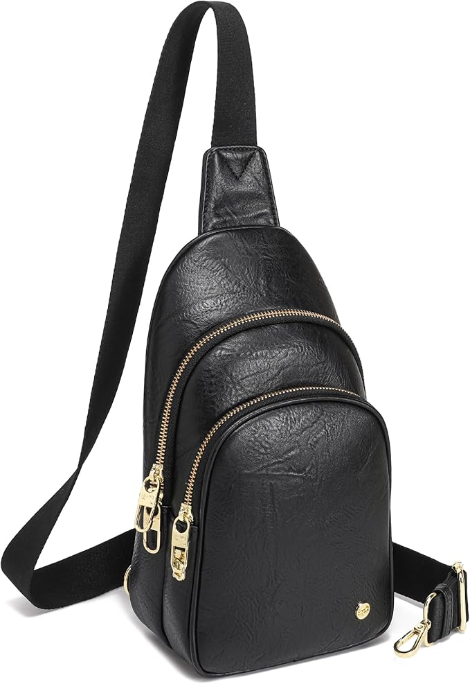 Haytijoe Crossbody Bags for Women Leather Sling Bag Anti-theft Cross Body Bag Travel Sling Purse Chest Bags Fanny Packs