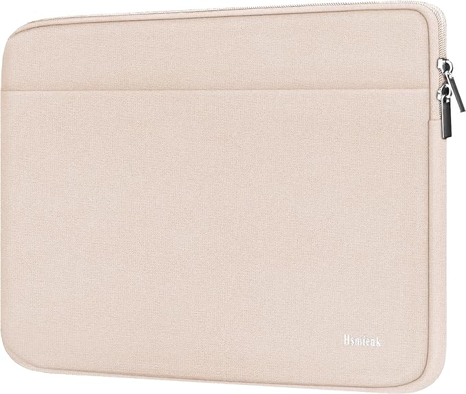 Laptop Sleeve 15.6 inch, Shockproof Protective Notebook Case with Accessory Pocket, Briefcase Carrying Laptop Bag for 15.6" HP, ASUS, Dell, Lenovo, Acer - Light Pink