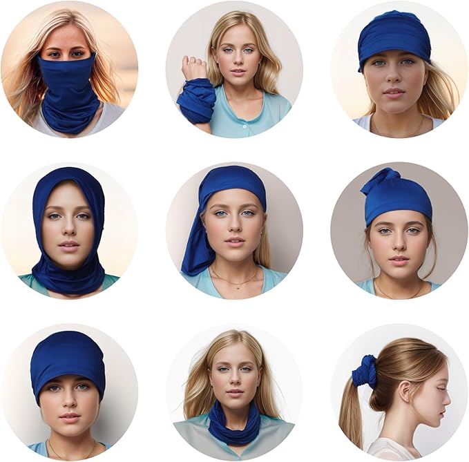 8 Pack Neck Gaiter Balaclava Gator Bandana Face Mask Cooling UV Protection Face Cover Neck Scarf for Men Women