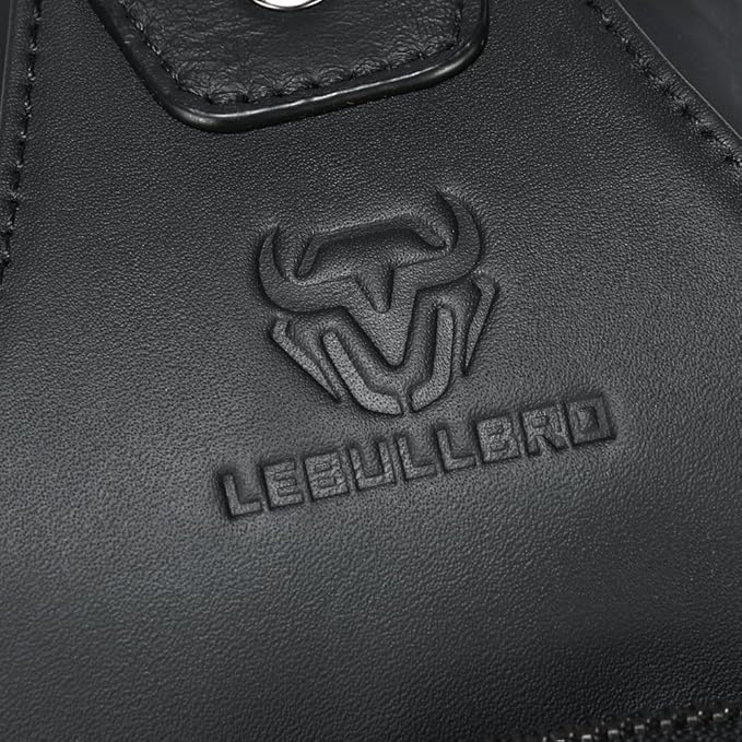 Sling Bag for Men Genuine Leather Chest Bag Crossbody Backpack Travel Hiking Outdoor Sports