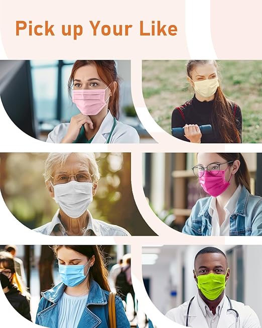 Face Masks Disposable 100 Pack, 4 Ply ASTM Level 3 Medical Grade, Breathable for Adult Outdoor Protection, Individually Wrapped for Home, School & Office, Forest Retreat