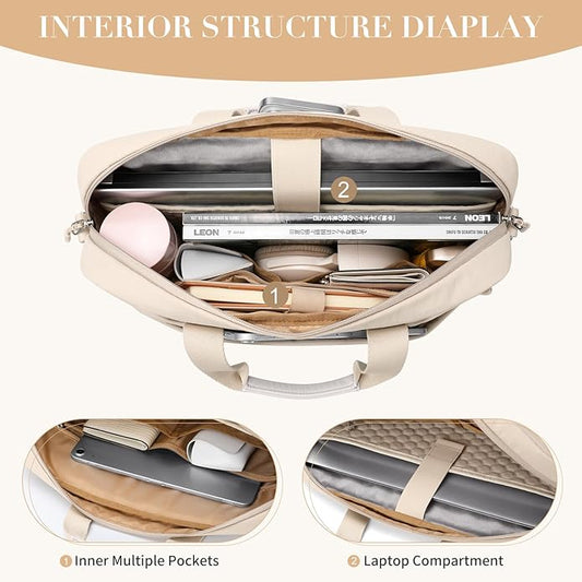 Laptop Tote Bag for Women Casual Tote Bag for Business Teacher Carry On Crossbody Bag