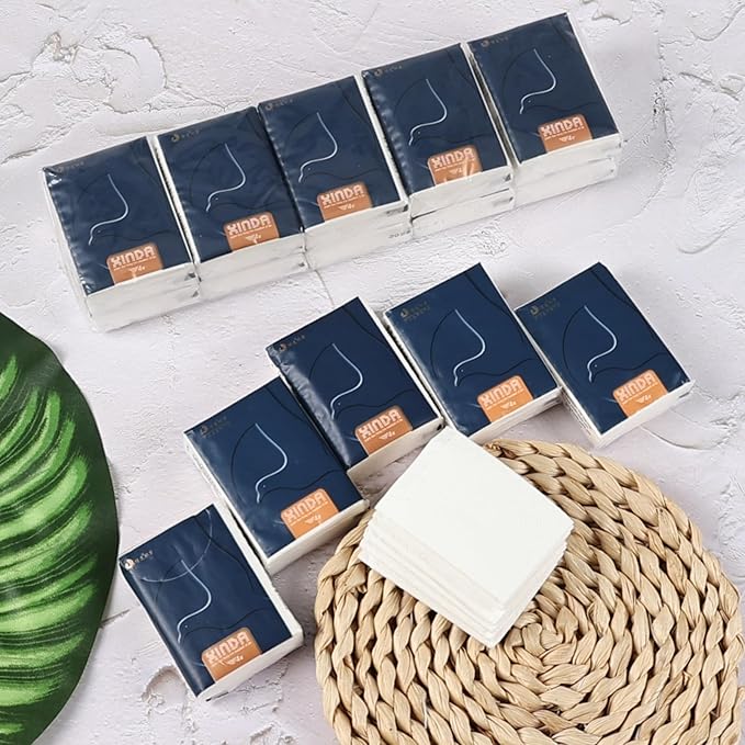 4-Ply Mini Travel Size Tissue, Facial Tissues Pack, Bulk (480 Packs), 6 Tissues Per Pack (2880 Tissues Total)