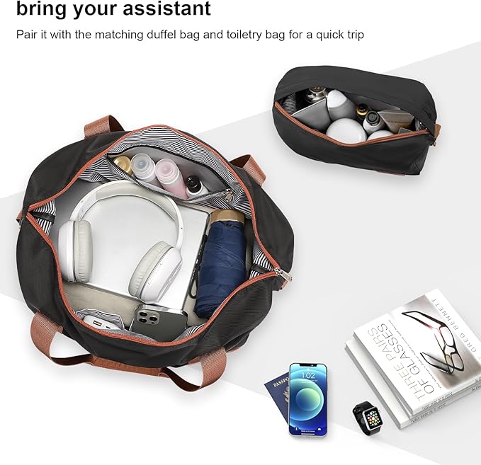 Joyway 24 Inch Checked Luggage, Expandable Suitcase with Spinner Wheel, 3 Piece Hard Shell Luggage Set with TSA Lock(Black)