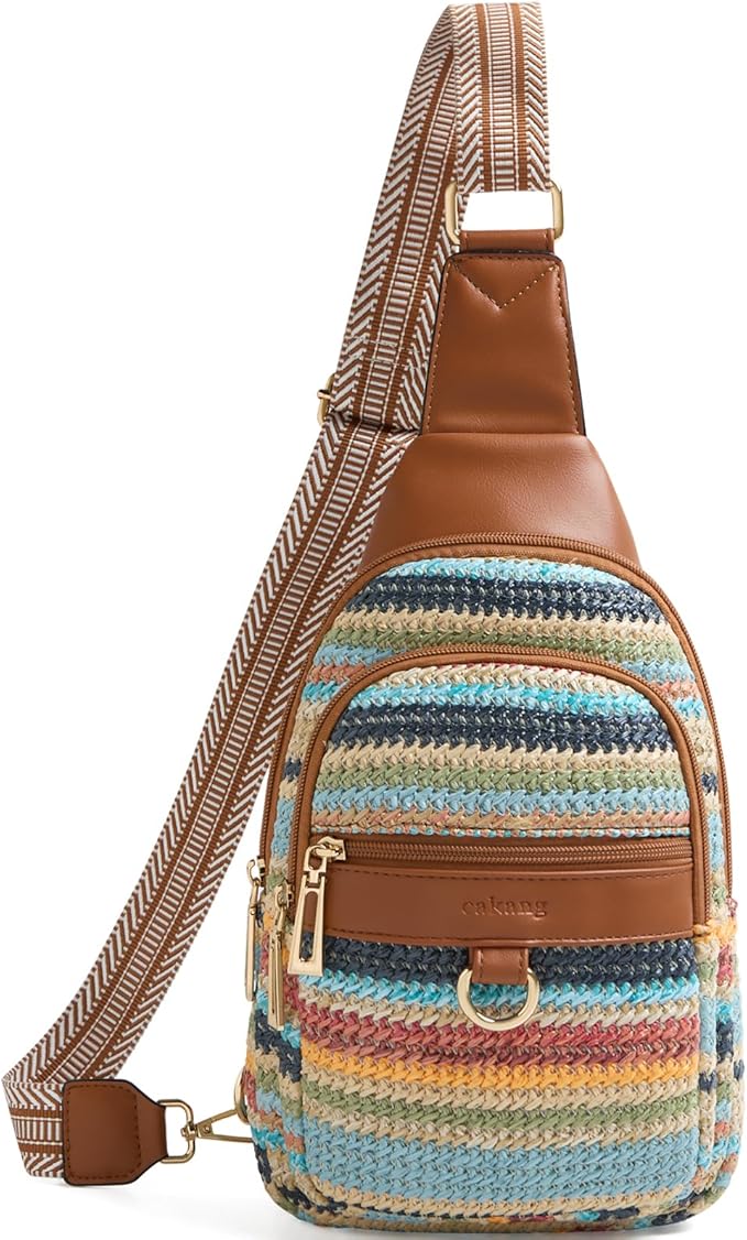 Womens Sling Bag Crossbody Bags for Women Vegan Leather Sling Backpack Daypack Fanny Pack Crossbody Purse Travel