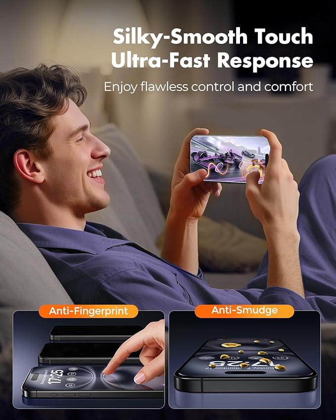 UNBREAKcable 2+2 Pack for iPhone 16 Plus Screen Protector & Lens Protector 【Military-Grade】【Easy Install】【Efficient Night Shot】9H+ Shatterproof Tempered Glass Film,Bubble-Free&Anti-Fingerprint ,Case Friendly-6.7 inch