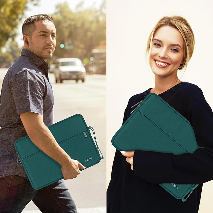 Laptop Case 14 Inch, Water Resistant Traveling Computer Cover with Handle, Shockproof Protective Carrying Laptop Sleeve Compatible for 14 Inch MacBook Air/Pro, HP, Dell, Lenovo, Cyan