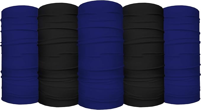 S A Company Kids' Face Shields UPF 30+, Breathable Multipurpose Neck Gaiters for Boys and Girls (Pack of 5)