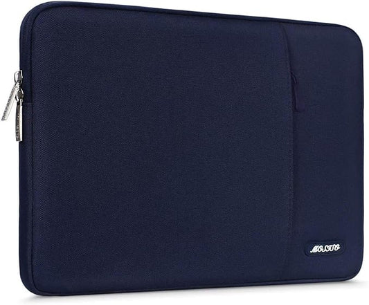MOSISO Laptop Case 13.3 inch, 13-13.3 inch Laptop Sleeve Compatible with MacBook Air/Pro 13 / Pro 14, HP Dell ASUS Lenovo Notebook, Polyester Vertical Computer Sleeve Bag with Pocket, Navy Blue