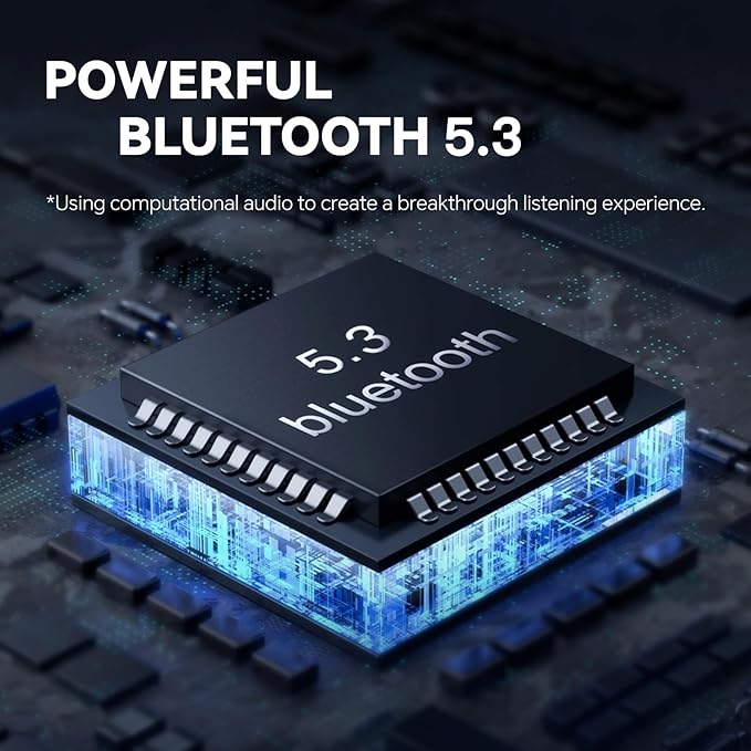 TONEMAC H2 Wireless Headphones,Over Ear Bluetooth Headphones,50H Playtime,Wireless Headset with Mic,Foldable Lightweight Bluetooth Headset with Deep Bass,HiFi Stereo Sound for Travel Work Smartphone