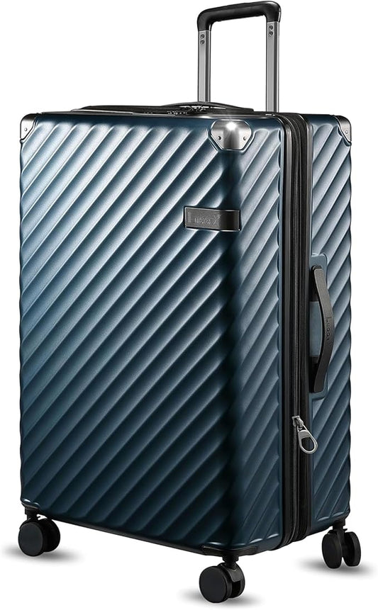 LUGGEX Luggage with Spinner Wheels, Polycarbonate Expandable Hard Shell Suitcase