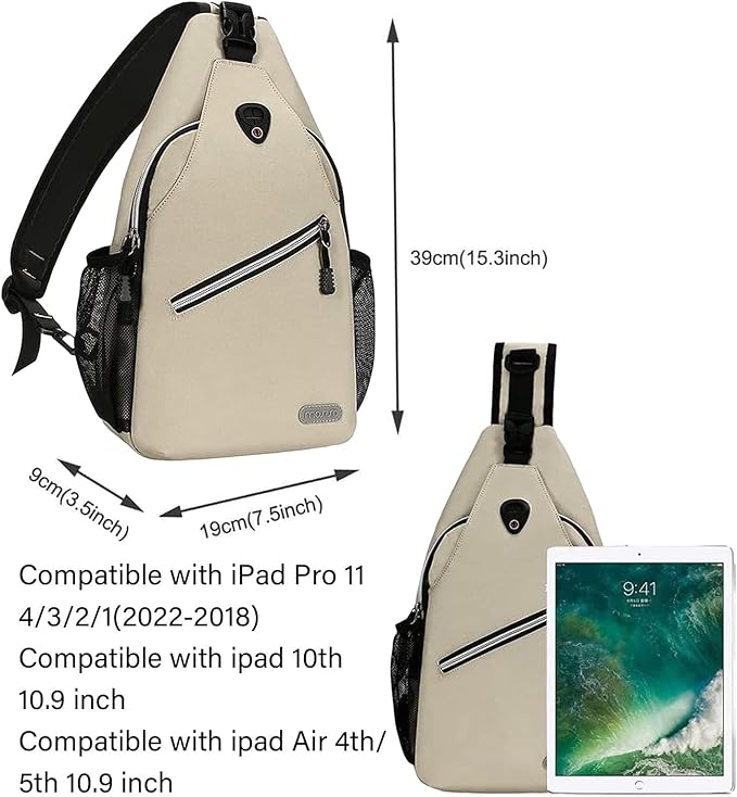 MOSISO Sling Backpack, Multipurpose Crossbody Shoulder Bag Travel Hiking Daypack