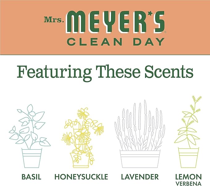 Mrs. Meyer's Clean Day Room Freshener Spray Bottle, Geranium Scent, 8 Fl Oz (Pack of 6)