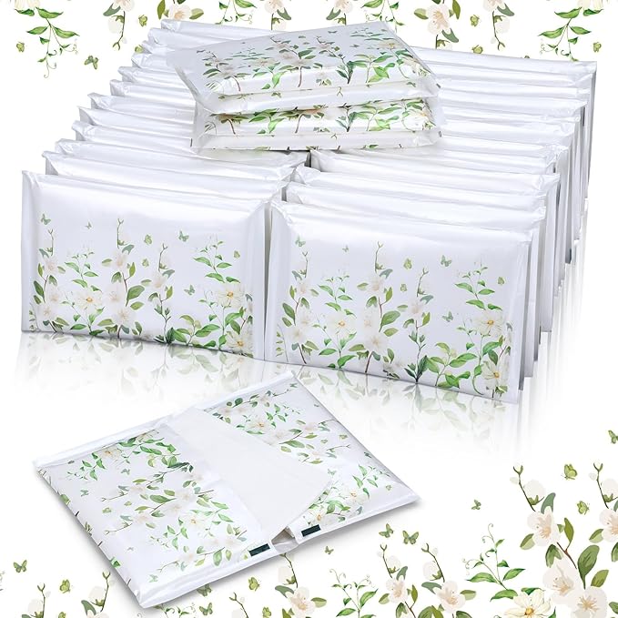 50 Pack Winter Magnolia Flower Pocket Tissues Individual Packs Bulk 3 Ply Magnolia Floral Wallet Travel Facial Tissues Packets for Winter Christmas Wedding Party Supplies