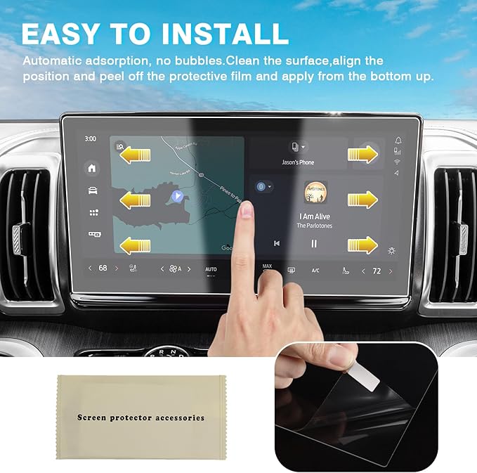 [Upgrade]Karltys Ford Expedition 2025 2026 Screen Protector[No Glare & Fingerprint] for Models Active/Platinum/TREMOR/King Ranch 13.2-Inch Screen, 2025+ Ford Expedition Accessories 9H Hardness Tempered Glass Navigation Protective Film
