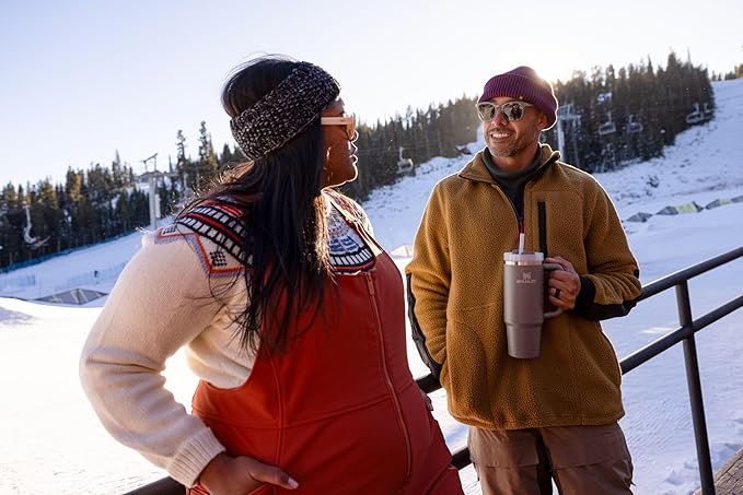 STANLEY Quencher H2.0 Tumbler with Handle and Straw 30 oz | Flowstate 3-Position Lid | Cup Holder Compatible for Travel | Insulated Stainless Steel Cup | BPA-Free | Stone