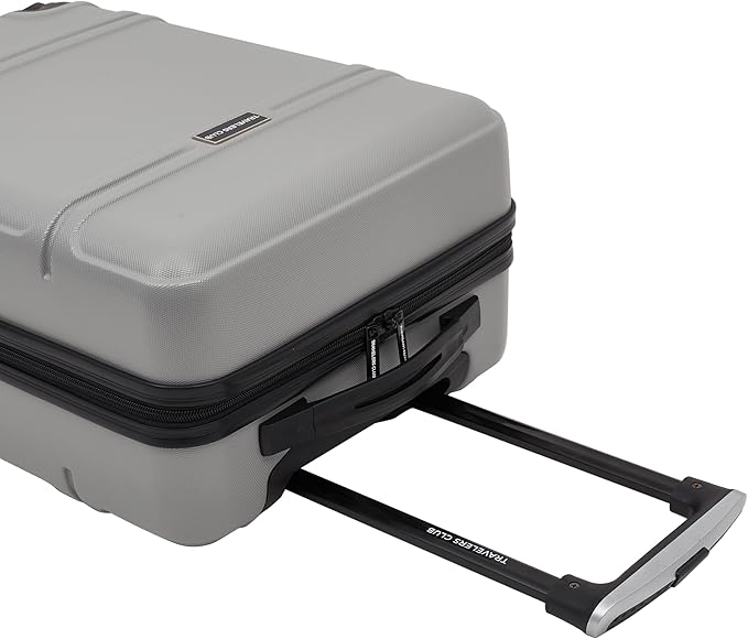 Travelers Club Skyline Spinner Luggage, Gray, 22-Inch Carry-On
